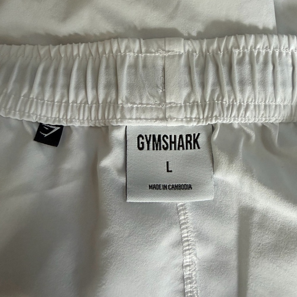 Gymshark White Athletic Shorts‎ Size Large - Picture 5 of 6